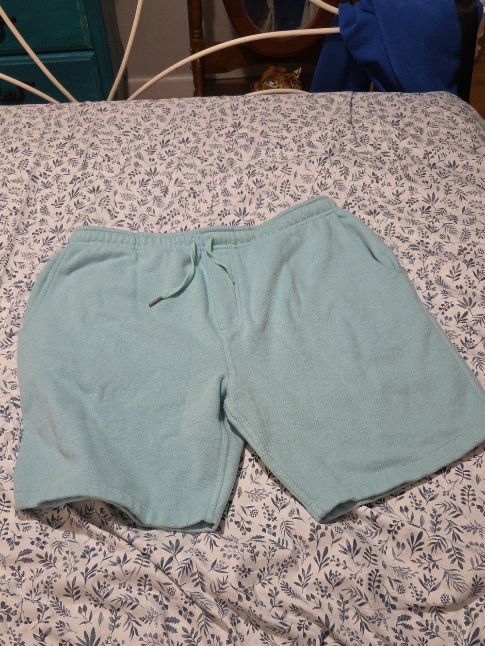 Men's Light Aqua Athletic Drawstring Shorts